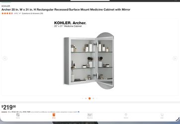 We in hesperia massage me new  KOHLER Archer 20 in. W x 31 in. H Rectangular Recessed/Surface Mount Medicine Cabinet with Mirror