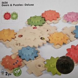 Plan Toys - 5636 Gears & Puzzles Deluxe