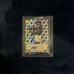 2022 Leaf Perfect Game National Showcase Metal Auto Pre-Production Proof Marble - Black 1/1 MA-DH1 Autographed by: Dillon Head