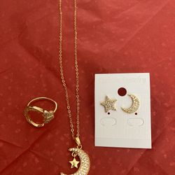 Necklace , Earrings & Ring Set