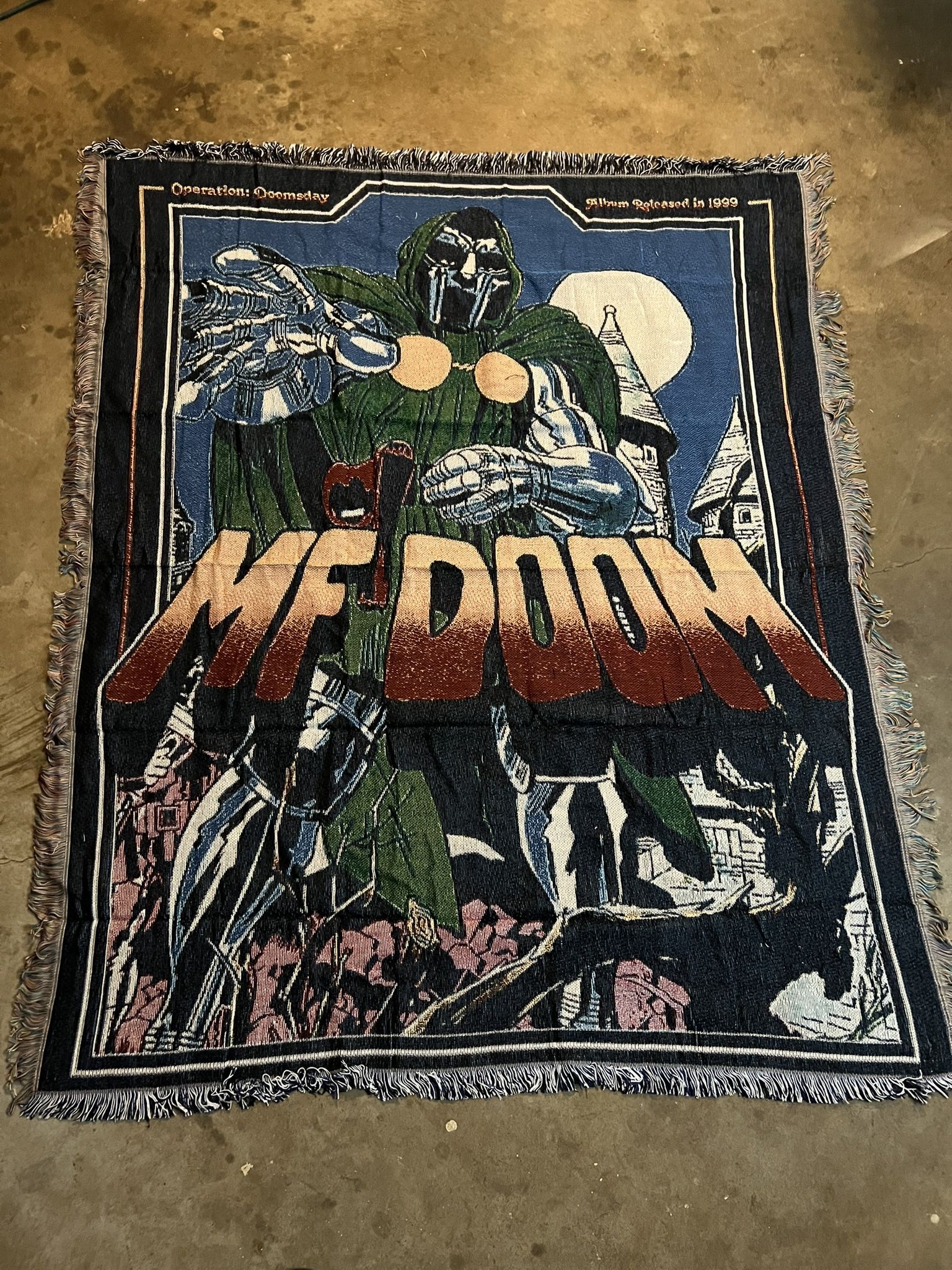 MF DOOM Cartoon Woven Tapestry/Blanket/Rug