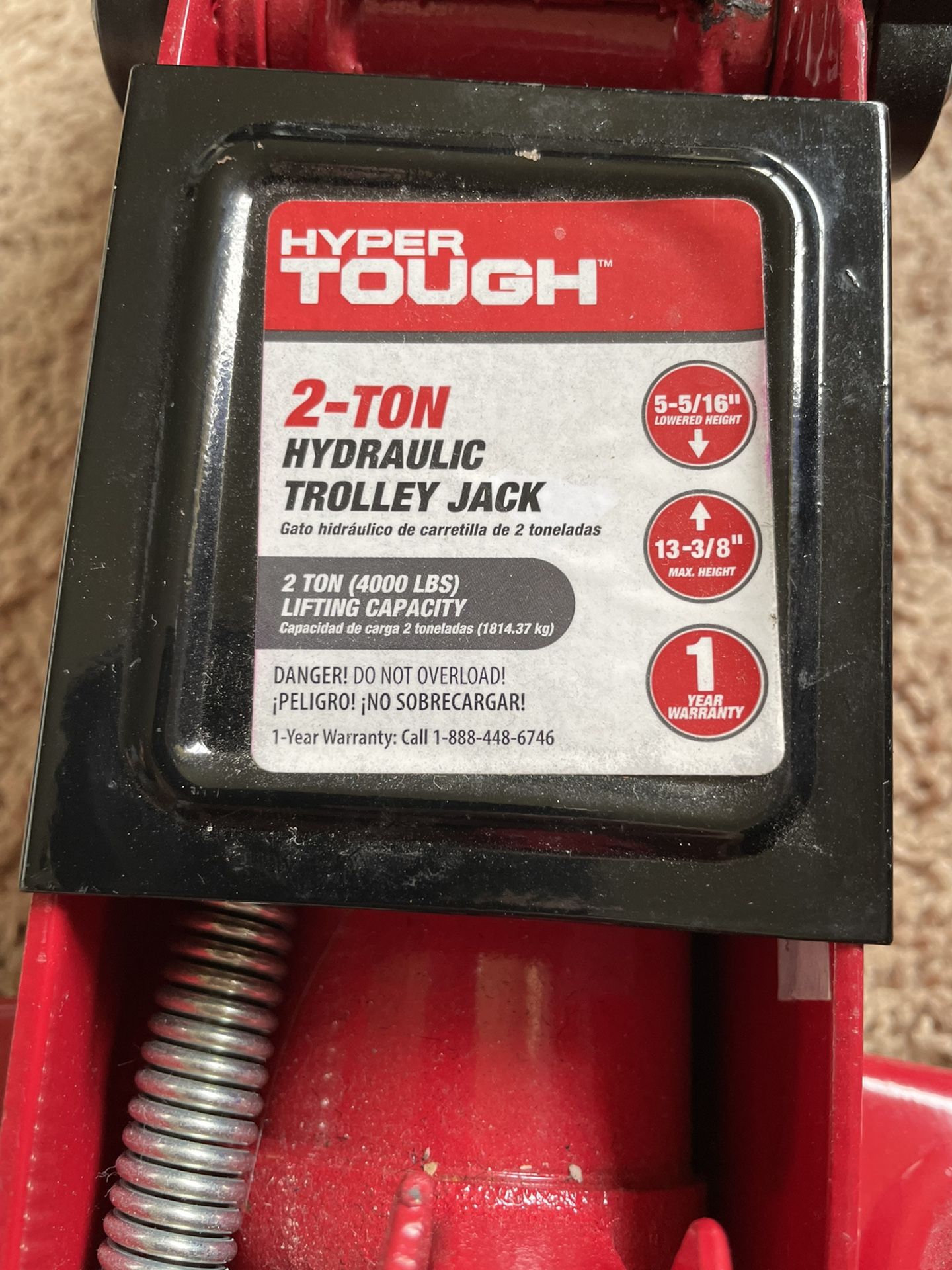 Hyper Tough 2 Ton Hydraulic Trolley Jack Red for Sale in Deerfield