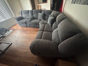 Steel Blue Sectional - $500 OBO