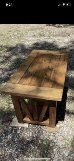 Handmade coffee table with hidden storage