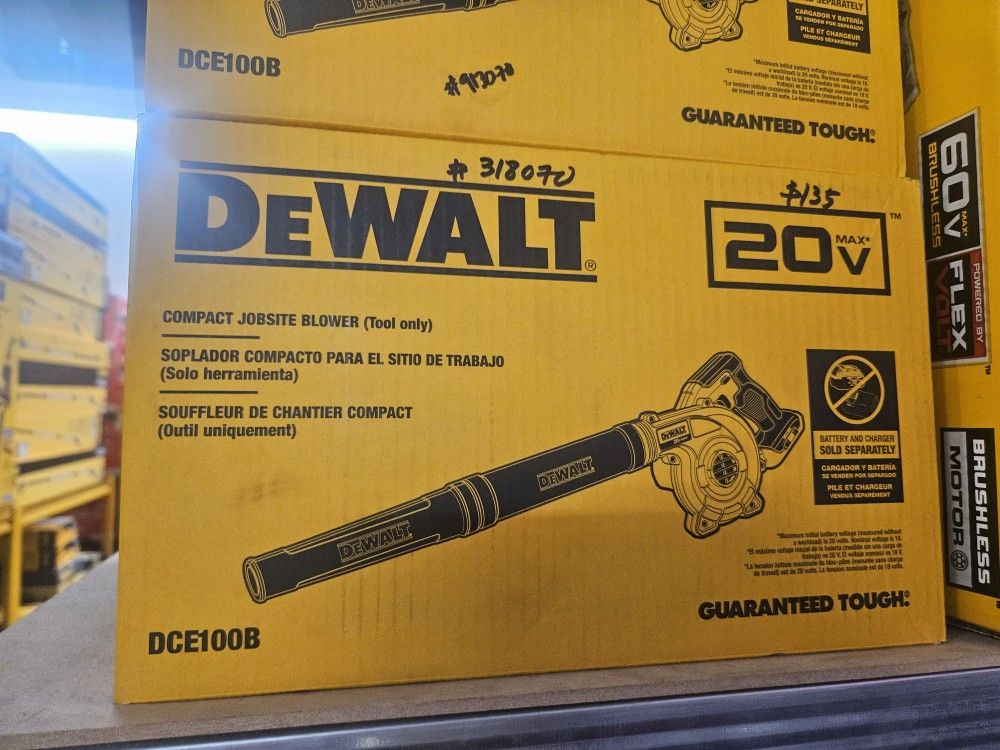 Dewalt 20v Max Compact Jobsite Blower