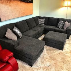 Color Options U Shaped Modular Sectional Couch 🛋️ Fast Delivery 🚚 Military Discount 
