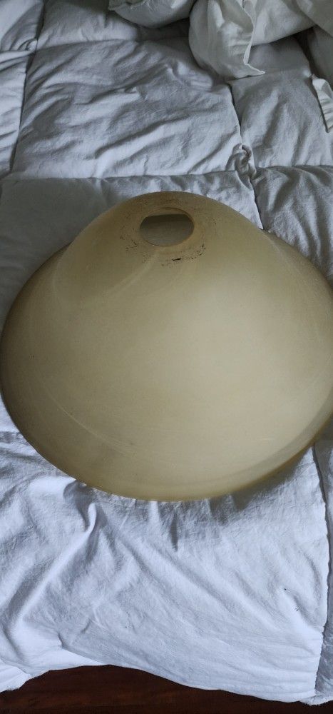 Lamp Shade, Frosted Glass 13 Inches Dia