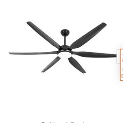 65 in. Dimmable LED Indoor/Outdoor Black Smart Ceiling Fan with Light and Remote