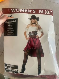 Womens Saloon girl Halloween costume medium