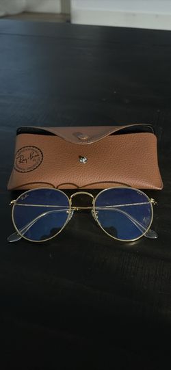 Ray-Ban Round Metal Photochromic Blue Light Filtering Glasses