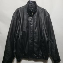 VINTAGE 90S  ASHFORD LEATHER BOMBER JACKET MENS SIZE L