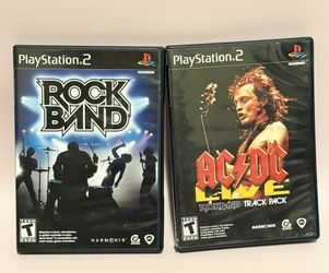 Rock Band For PS2 + AC/DC RockBand track Pack For PS2. Tested And Working.