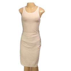 Ellen Tracy Linda Allard Size 12 Ivory Pencil Skirt Cotton Stretch