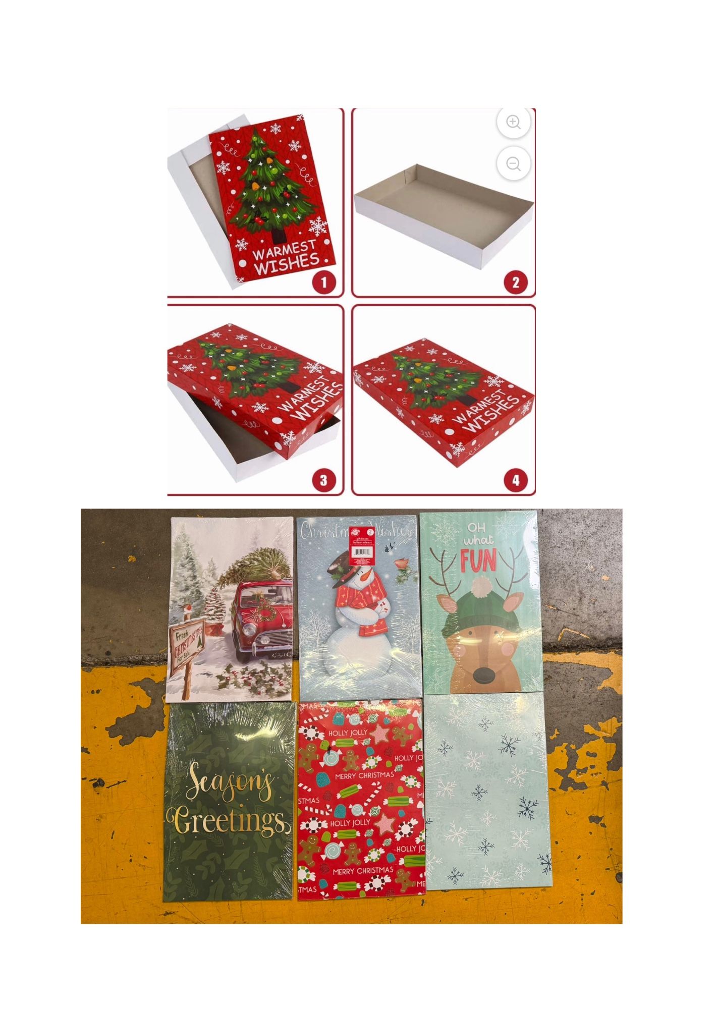 2pcs Christmas Gift Box Set, 17x11x3”, New