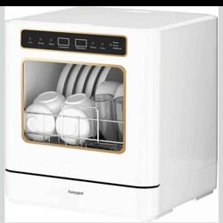 Dishwasher Countertop dishwasher Portable small automatic cleaning 4 cleaning modes and drying and disinfection mode Automatic water absorption