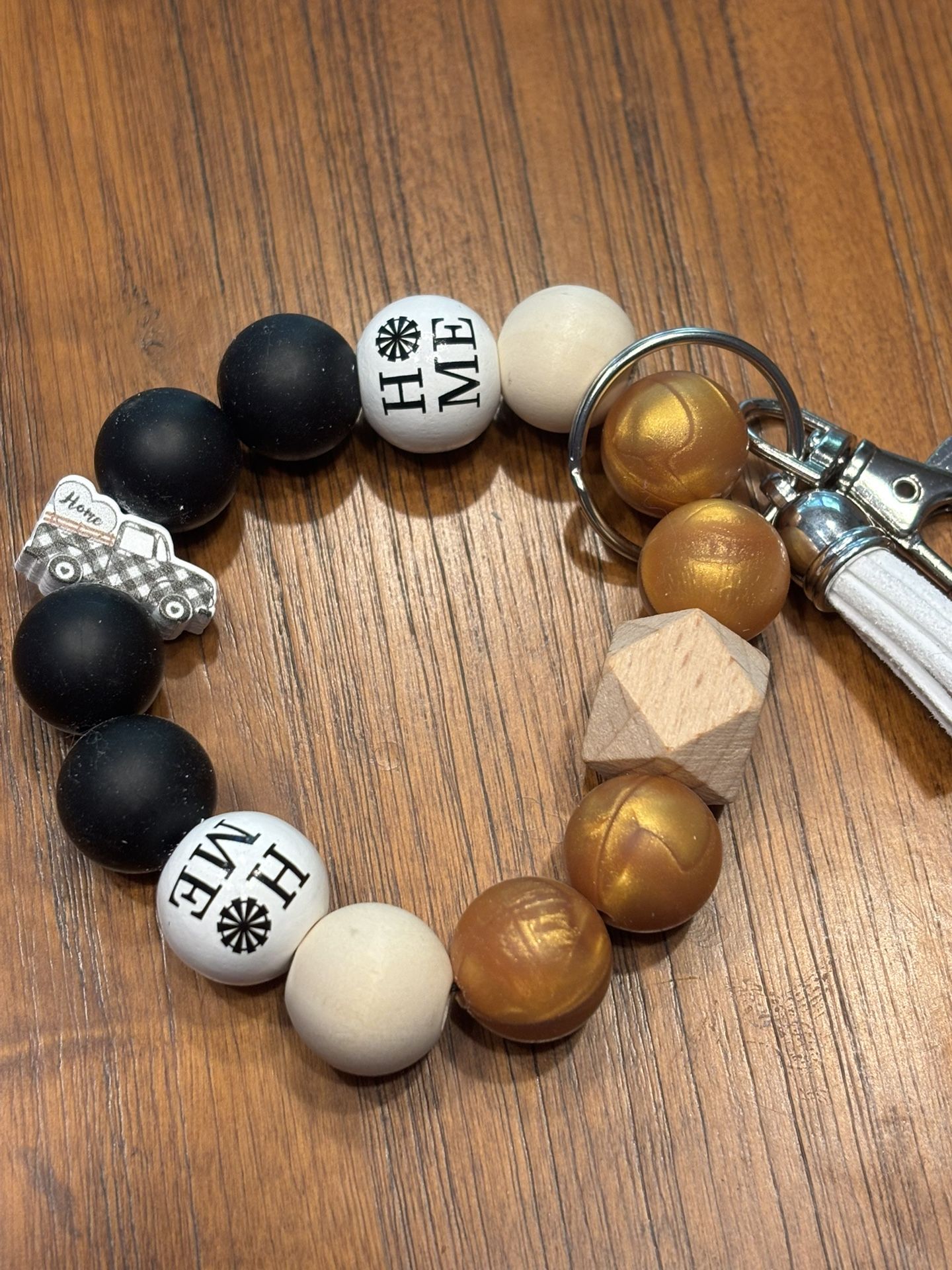 Silicone Bead Bracelet Key Holder