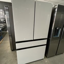 Samsung Bespoke 4 Door Refrigerator - White Glass 