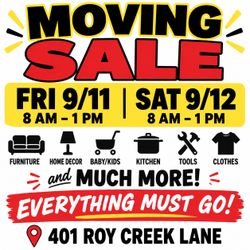 BIG MOVING SALE!