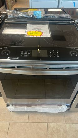 GE Profile Air Fry Convection Slide-In Oven - One year warranty included!