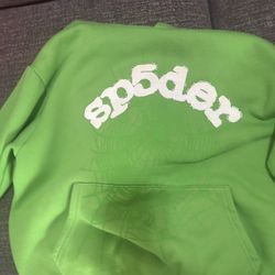 slime Green Spider Hoodie(worn)