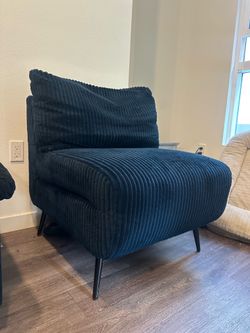 Blue velvet Sofa chair