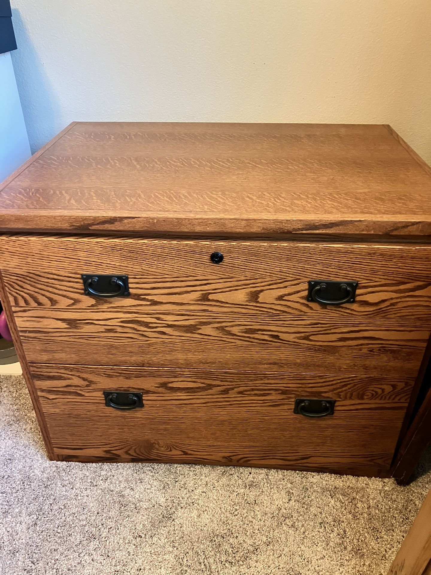 filing cabinet with top hutch