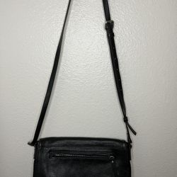 Black cross Body Leather purse 