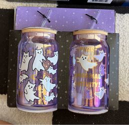 Cat glass tumblers