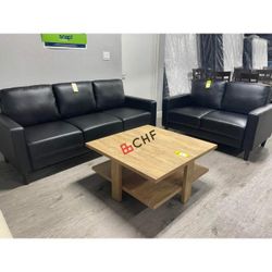 Leather 2 Pc Sofa And Loveseat Set  -  Limited Time Offer 