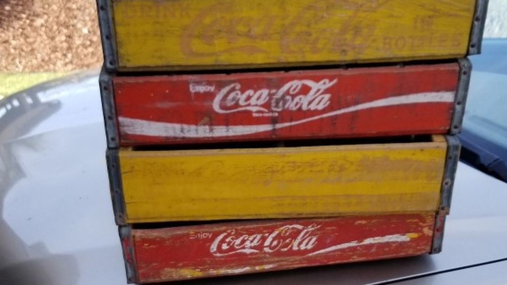 Old Wood Coca Cola Bottle Crates Coke