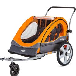 New In Box! Instep Quick-N-EZ Double Tow Behind Bike Trailer