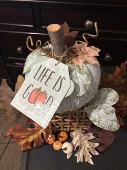 Fall pumpkin decoration. - homemade