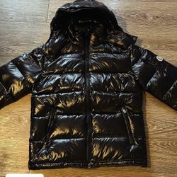 Monclear Maya Black Puffer Jacket, L 