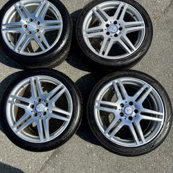OEM Mercedes AMG 18” Staggered Rims & Tires 5x112 E350 E500 E550