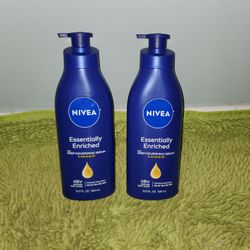 2 Nivea Body Lotion 16.9oz Essentially Enriched 