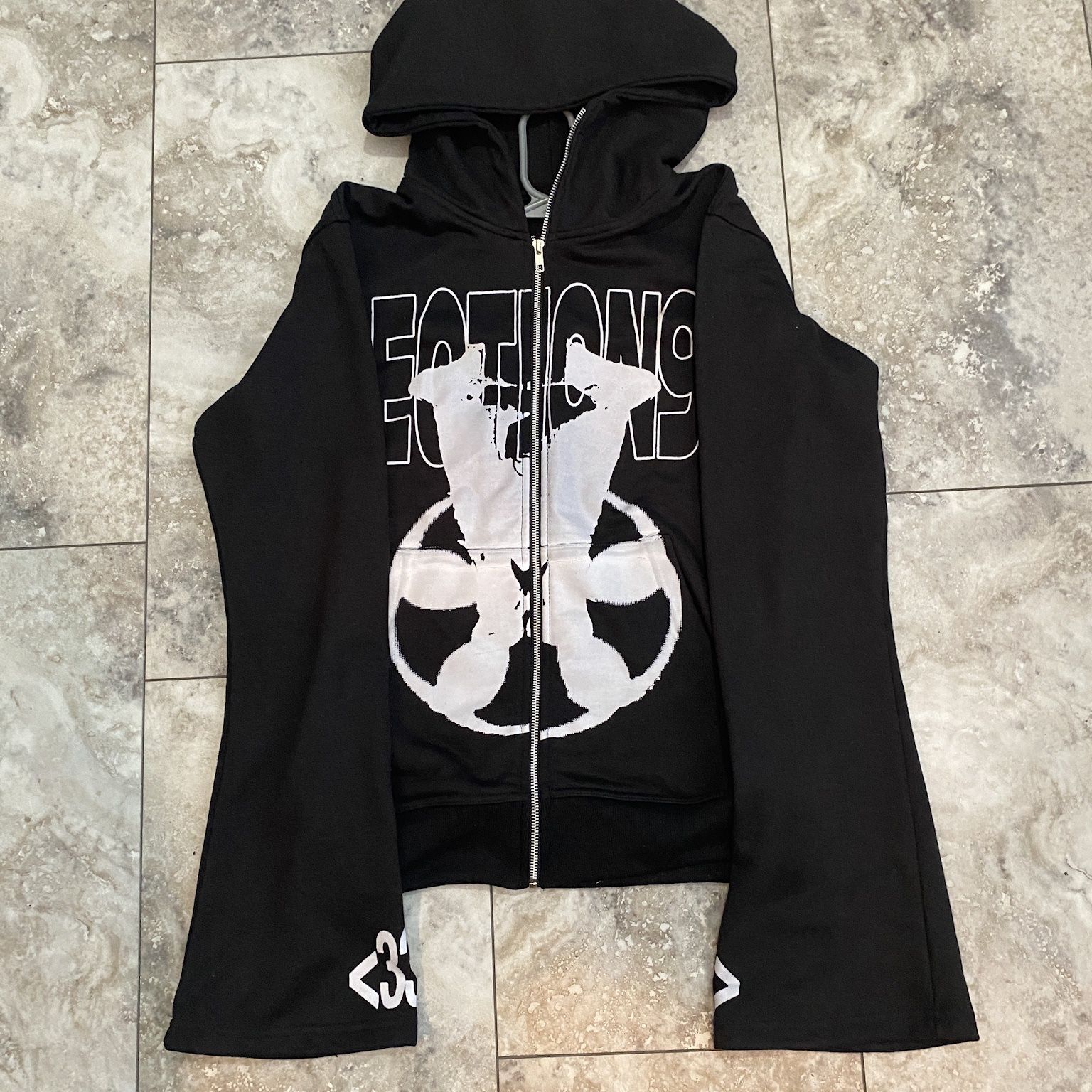 SECTION9A BLACK LONELY HOODIE | SIZE SMALL (can fit medium)