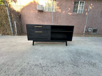 Crate And Barrel Mid Century Modern Media Console Entertainment Center Tv Stand Cabinet Sideboard Credenza