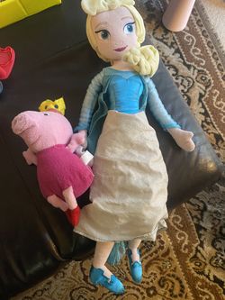 Frozen Elsa and Peppa Pig stuffed animal Disney