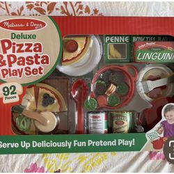 NEW Melissa & Doug Deluxe Pizza & Pasta Playset