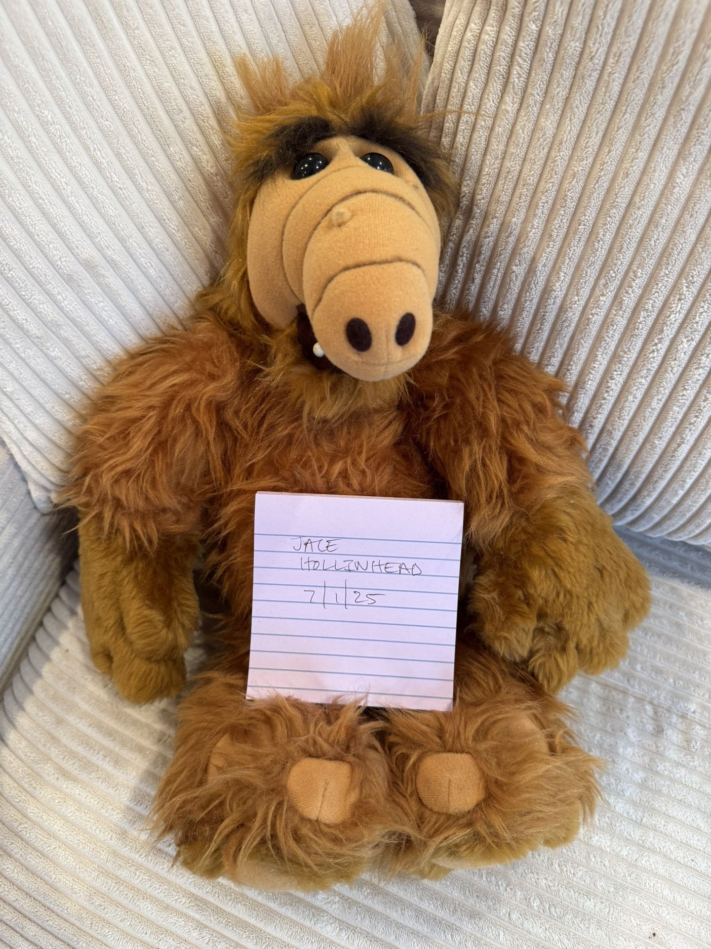 Vintage 1986 Alf Large Plush Toy