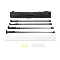 Dust Barrier Poles, 12 Ft Dust Barrier System with 4 Telescoping Poles, 32.8x13.12 Ft Plastic Film, and Carry Bag, for Interior Decoration and Paintin