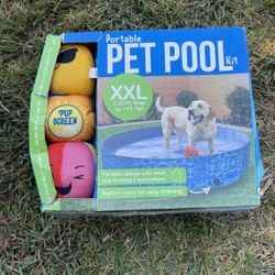 Companion Gear XXL Portable Pet Pool Kit 5.25FT X 1FT Tall Toys Included