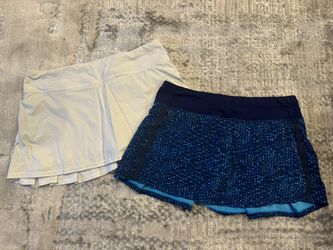 NEW Lululemon Tennis Golf Skirts Blue & White Size 8