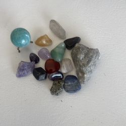 Cection if quartz rock and crystals