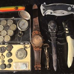 Audemars watch ANTIQUE US & Foreign Currency Money BRASS COMPASS Aztec Mayan Silver ANCIENT EGYPT COIN US Military 