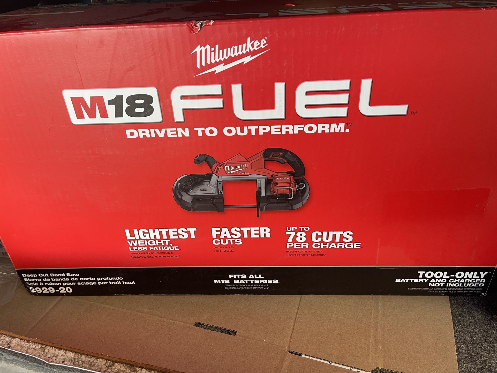 MILWAUKEE M18 FUEL DEEP CUT BAND SAW #2929-20 New  ((( Tool Only ))) 