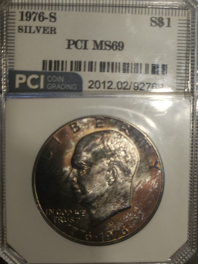 1976-S Silver Eisenhower Dollar - PCI MS69