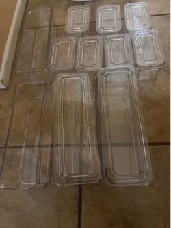 Fridge, organizers, and storage