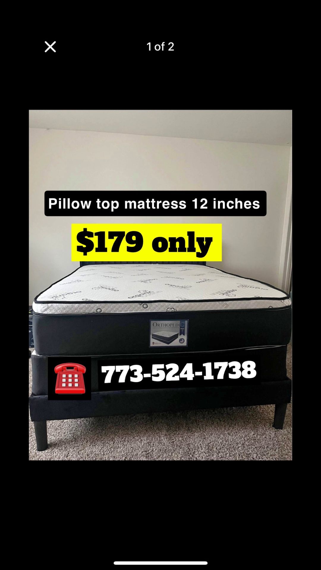 Mattress Sale Pillow Top 12 Inches Mattress For $179 Only 