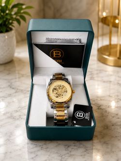 BIBI Skeleton Mechanical Watch Two-Tone Automatic